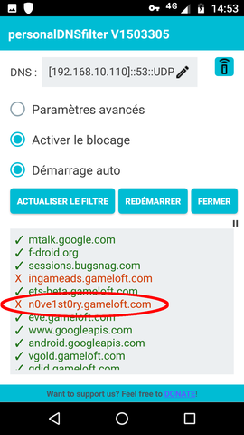 Hôte supplémentaire bloqué