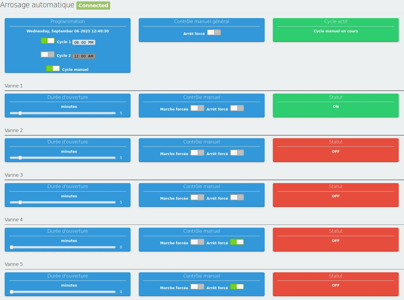 Interface web